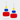 Stack Earrings - Primary Colour Geometric Blocks
