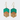 Fusion Earrings - Wood, Teal & Gold Geometric