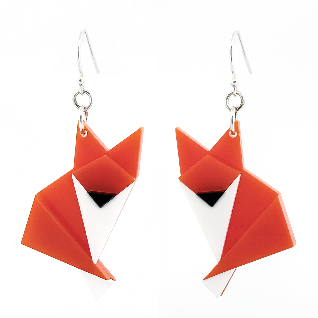 Origami Fox Earrings