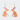 Origami Bunny Earrings - Coral Pink Geometric