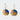 Eclipse Earrings - Blue Gold Circular Geometric